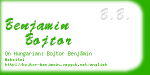 benjamin bojtor business card
